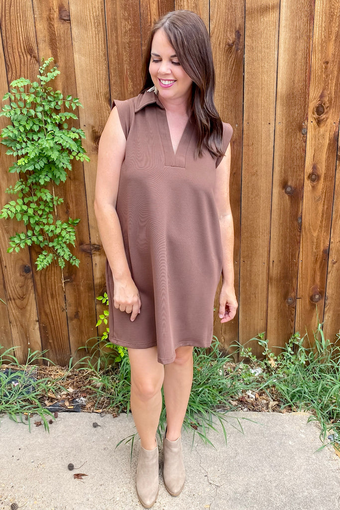 Spicy and Cute Espresso Dress - Lyla's: Clothing, Decor & More - Plano Boutique
