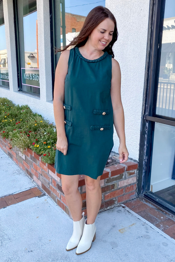 Feeling Thankful Hunter Green Dress - Lyla's: Clothing, Decor & More - Plano Boutique