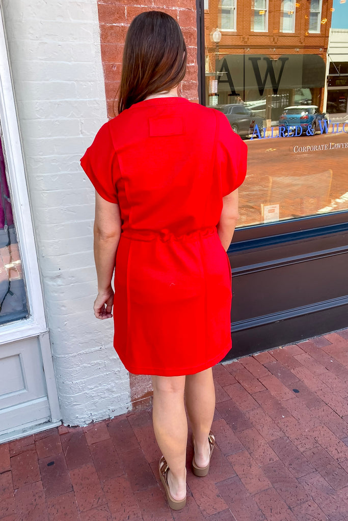 Perfect Harmony Pleated Red Dress - Lyla's: Clothing, Decor & More - Plano Boutique
