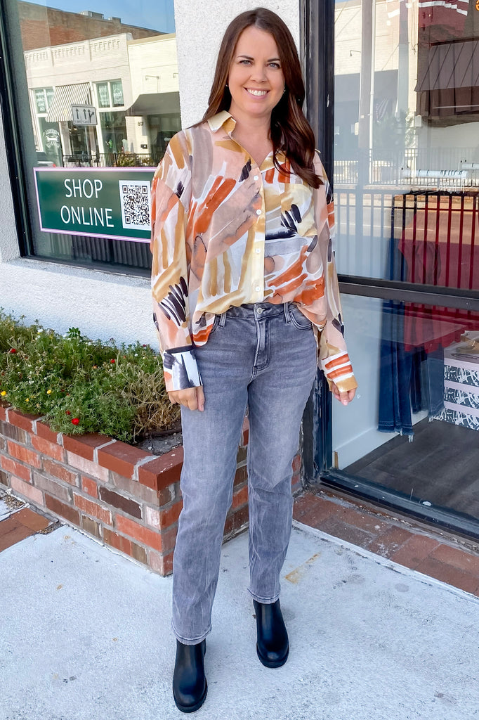 Jeanne Awesome High Rise Slim Straight Denim by Vervet - Lyla's: Clothing, Decor & More - Plano Boutique