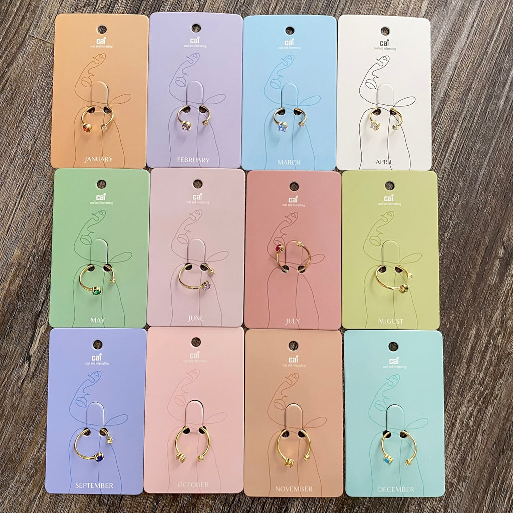 Birthstone Gold Ring - Lyla's: Clothing, Decor & More - Plano Boutique