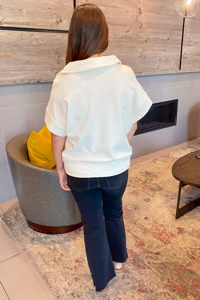 Easy Like That Cream Polo Top - Lyla's: Clothing, Decor & More - Plano Boutique