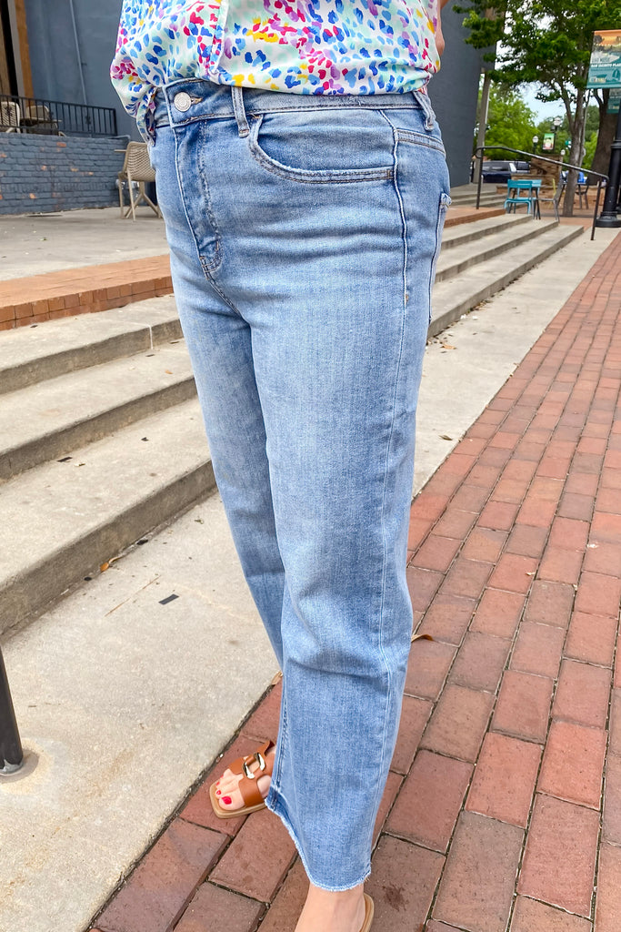 Olivia Mischief Super High Rise Crop Wide Leg Denim By Vervet - Lyla's: Clothing, Decor & More - Plano Boutique
