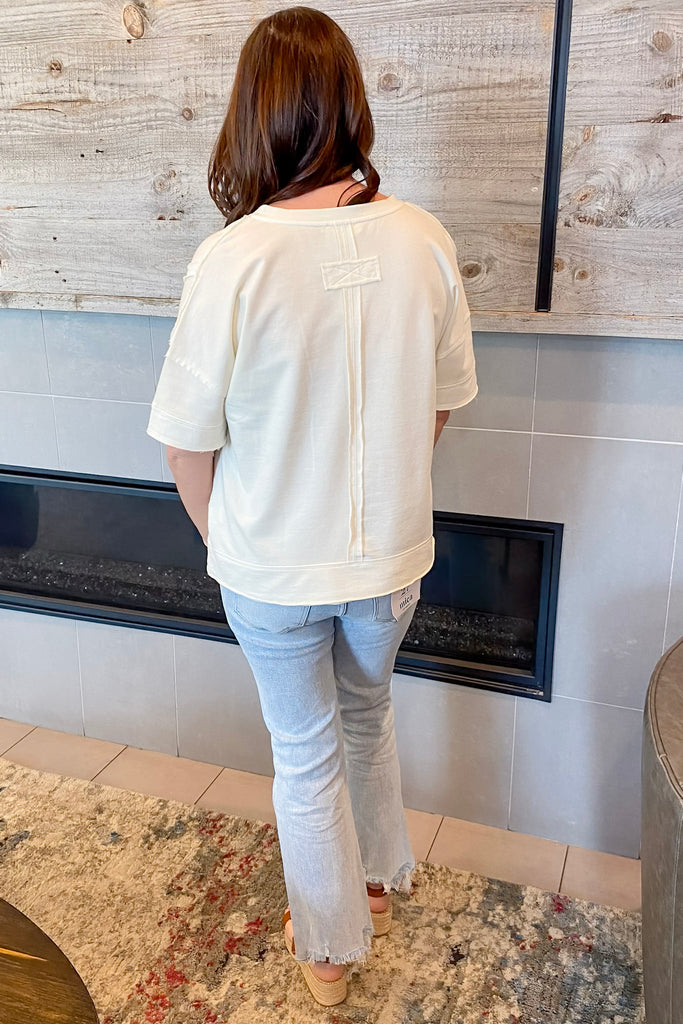 Around the World Ivory Top - Lyla's: Clothing, Decor & More - Plano Boutique