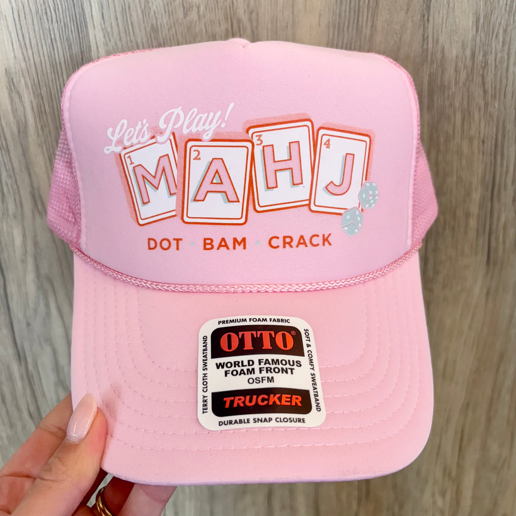 Let's Play Mahj Trucker Hat - Lyla's: Clothing, Decor & More - Plano Boutique