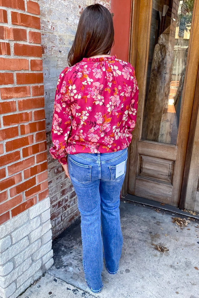 Once a Day Burgundy Print Top - Lyla's: Clothing, Decor & More - Plano Boutique