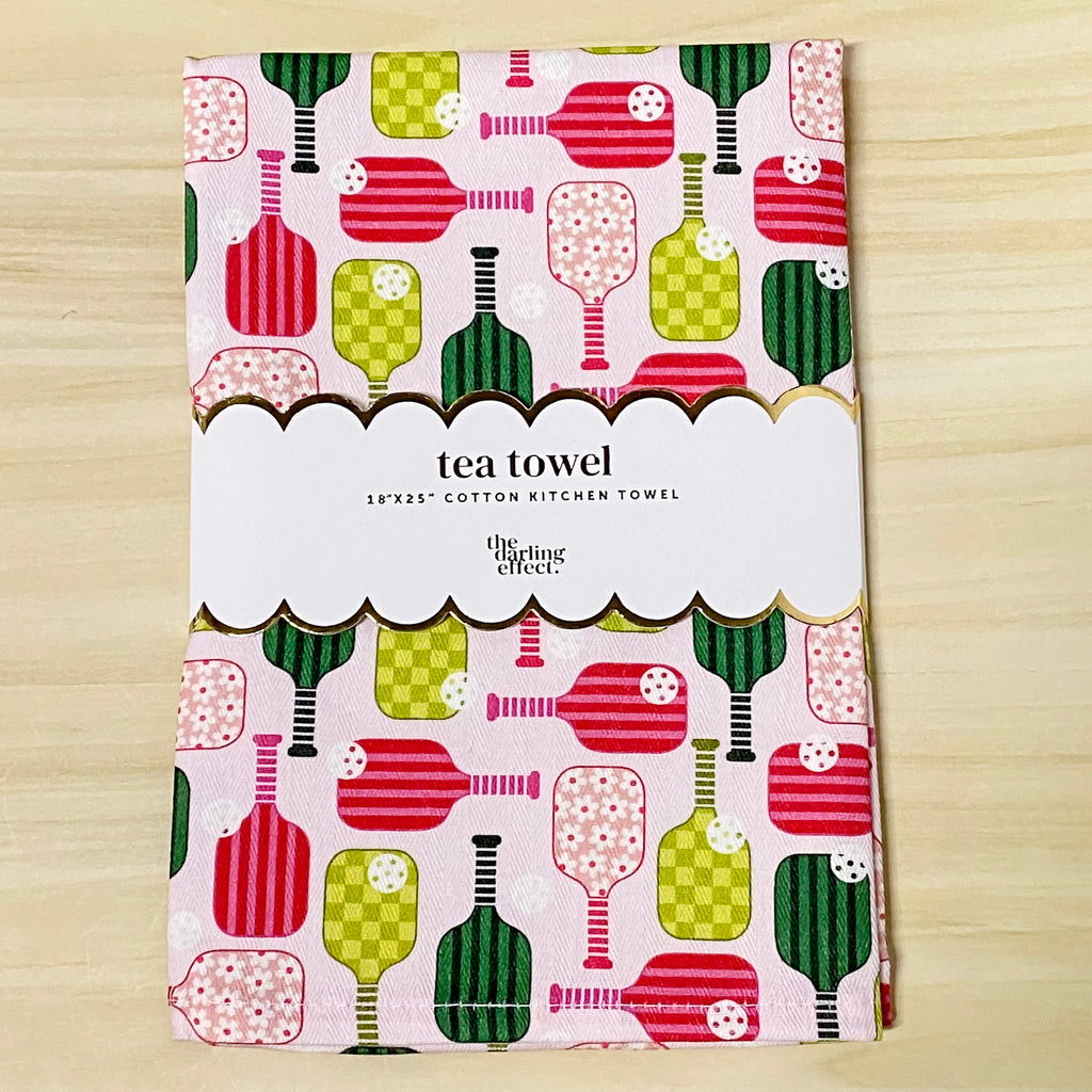 Pickleball Party Tea Towel - Lyla's: Clothing, Decor & More - Plano Boutique