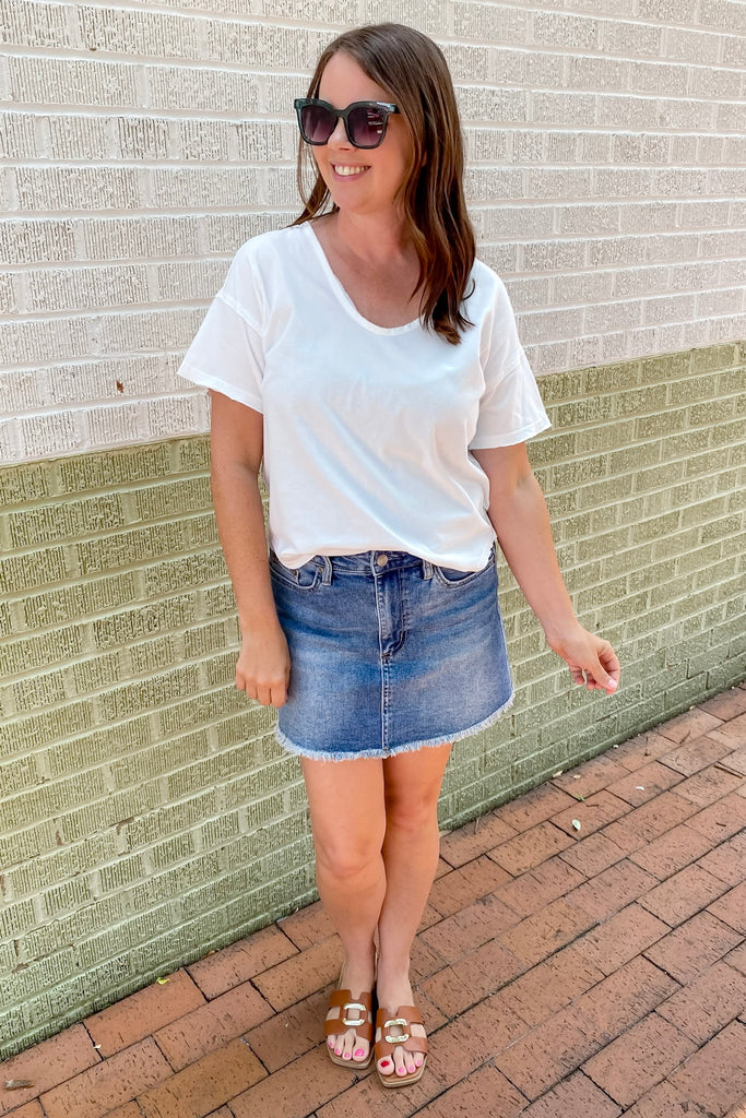 What Do You Know Washed White Top - Lyla's: Clothing, Decor & More - Plano Boutique