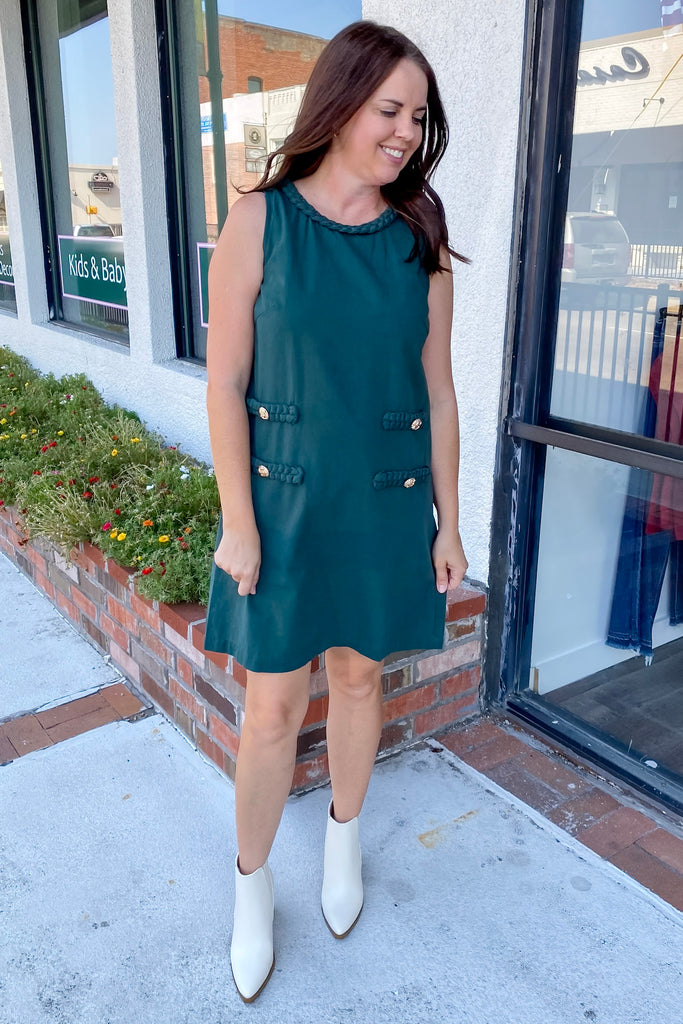 Feeling Thankful Hunter Green Dress - Lyla's: Clothing, Decor & More - Plano Boutique