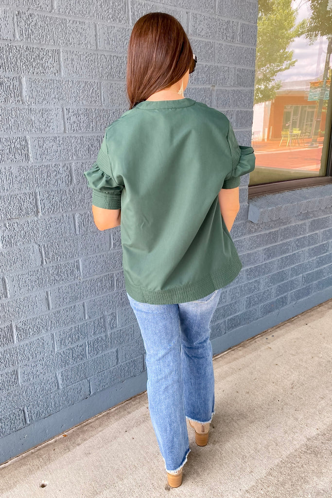 About That Time Forest Stitch Top - Lyla's: Clothing, Decor & More - Plano Boutique