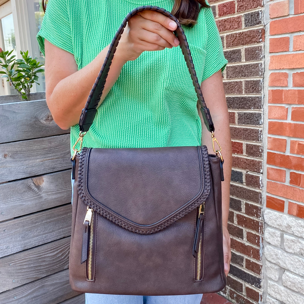 Jen & Co Lorelei Crossbody Handbag - Espresso - Lyla's: Clothing, Decor & More - Plano Boutique
