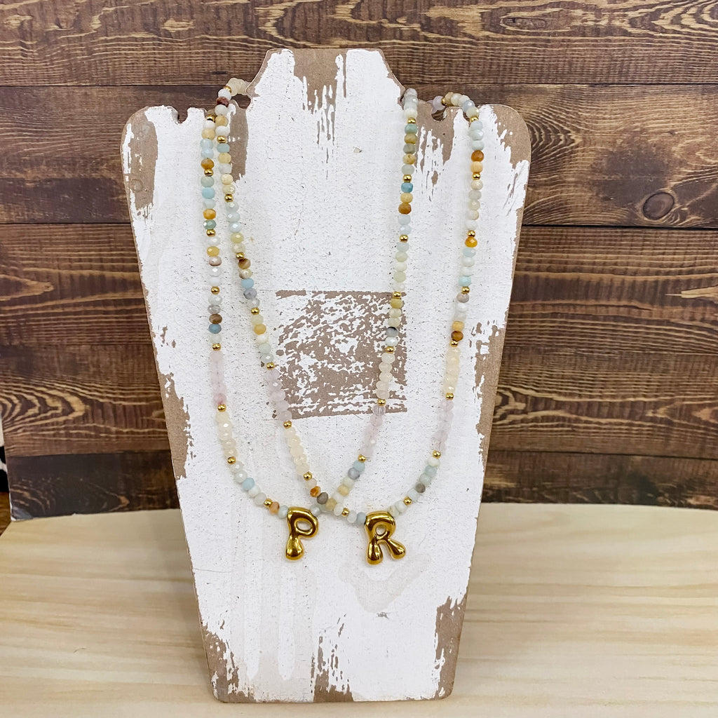Pastel Bubble Initial Necklace - Lyla's: Clothing, Decor & More - Plano Boutique