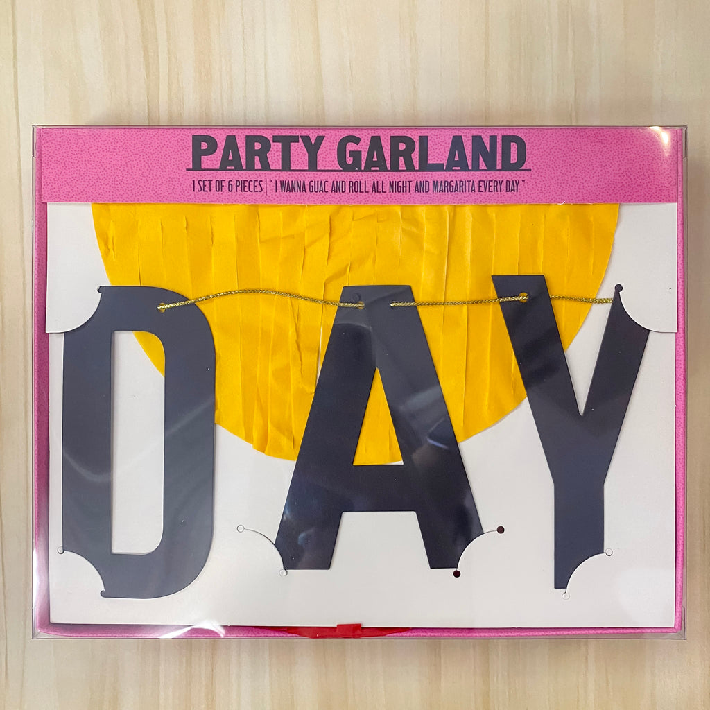 I Wanna Guac & Roll All Night And Margarita Every Day Party Garland By El Arroyo - Lyla's: Clothing, Decor & More - Plano Boutique