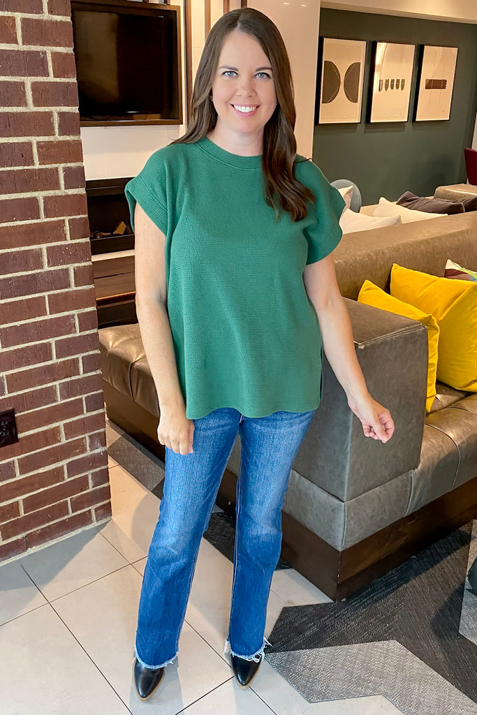 Ride Away With Me Green Top - Lyla's: Clothing, Decor & More - Plano Boutique