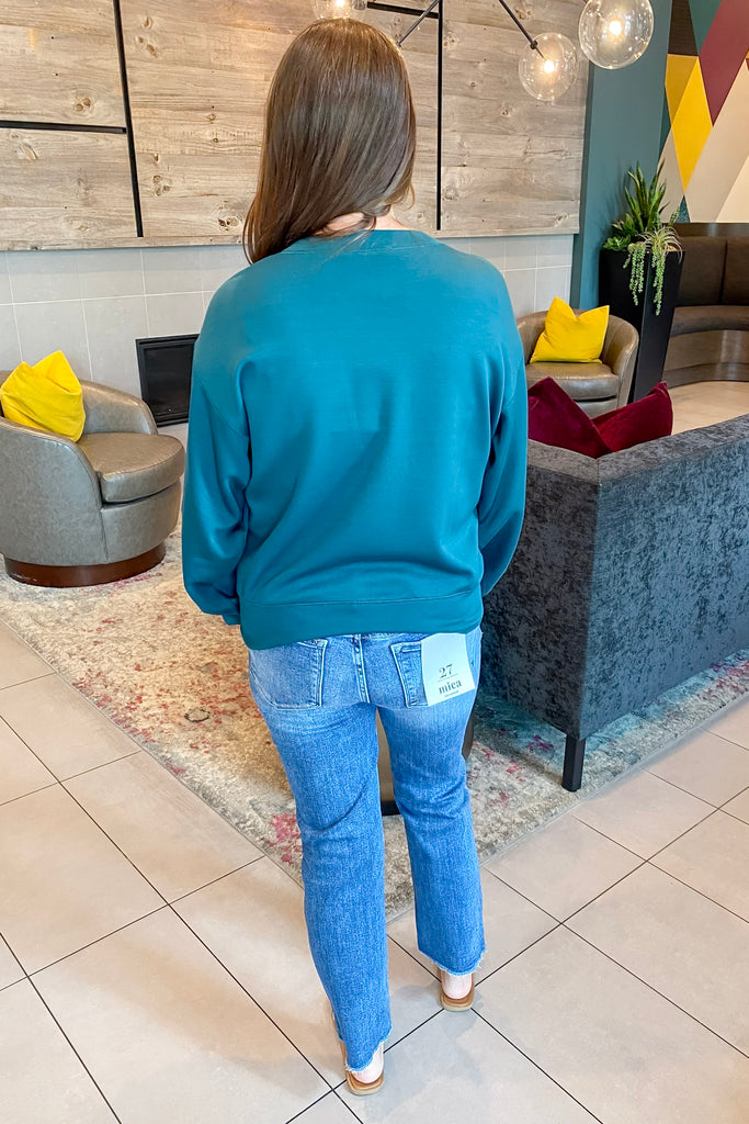 On Cloud Nine Deep Green Sweater - Lyla's: Clothing, Decor & More - Plano Boutique