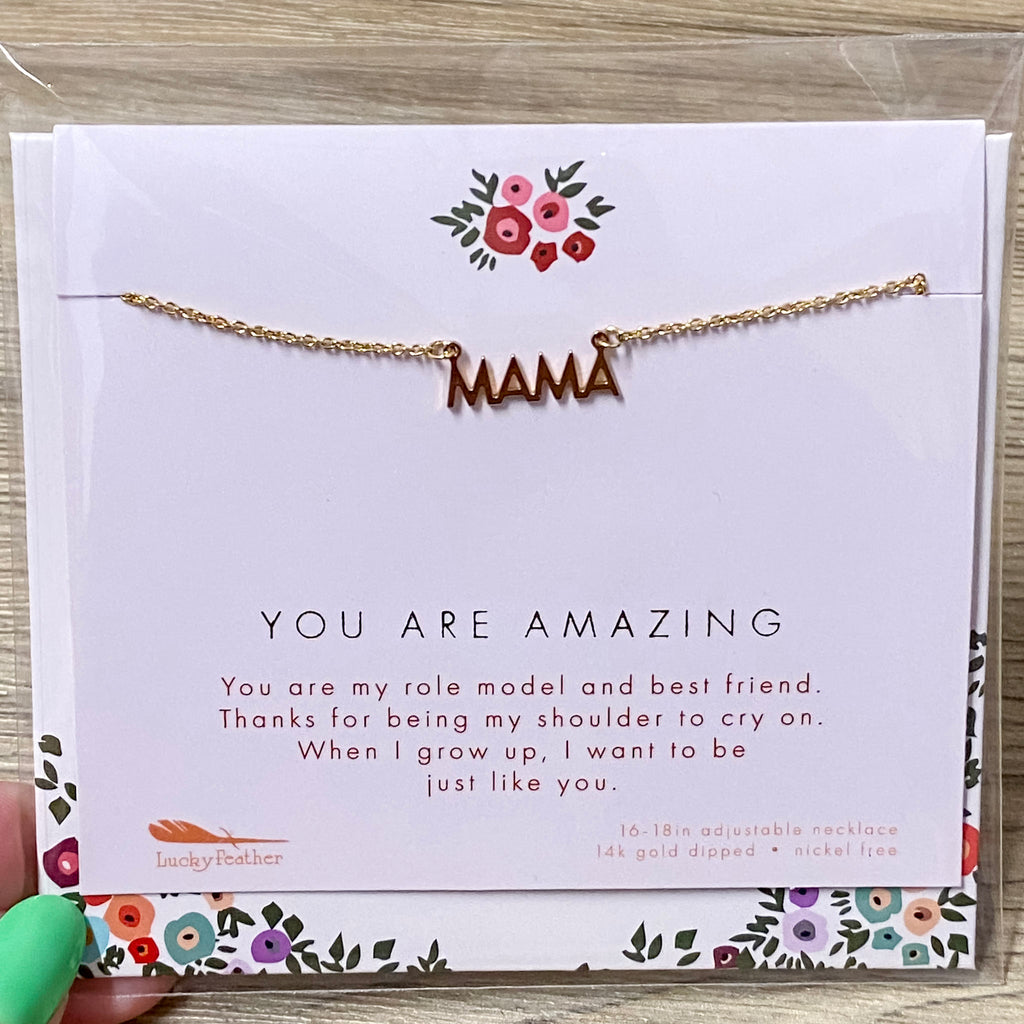 You Are Amazing, Mama Necklace - Lyla's: Clothing, Decor & More - Plano Boutique