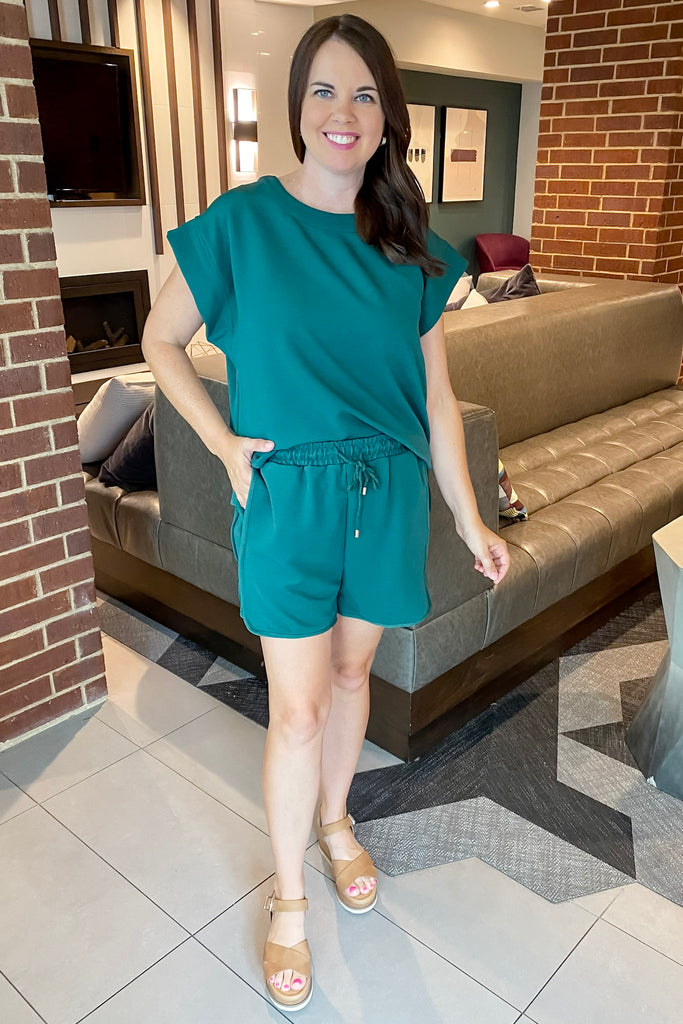 Green Vibes Only Forest Shorts - Lyla's: Clothing, Decor & More - Plano Boutique