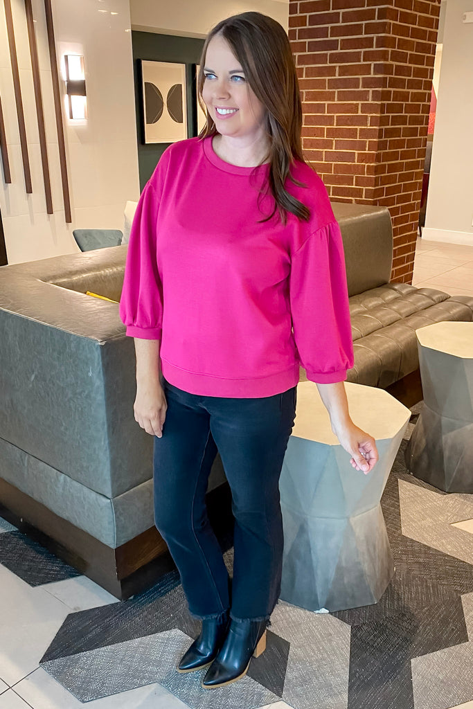 Make It Work Magenta Top - Lyla's: Clothing, Decor & More - Plano Boutique
