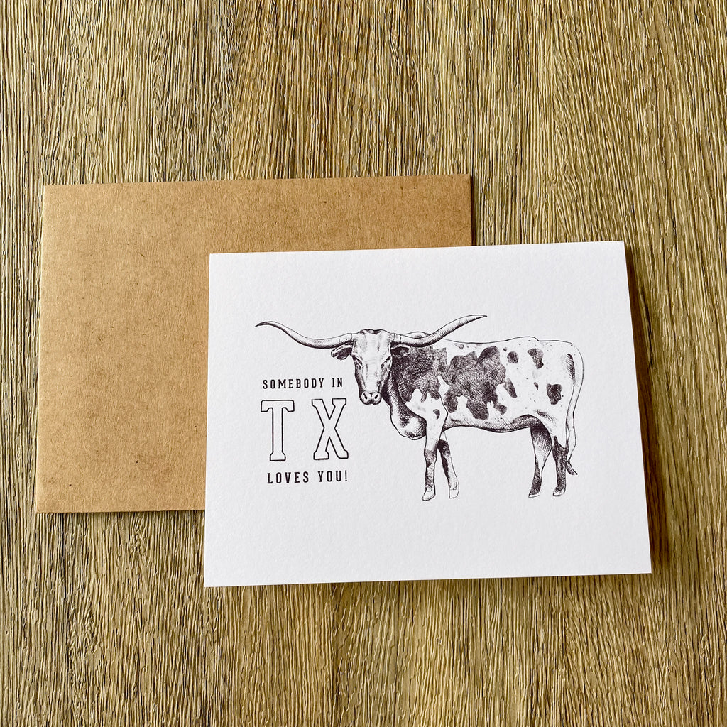 Somebody In TX Loves You Card - Lyla's: Clothing, Decor & More - Plano Boutique