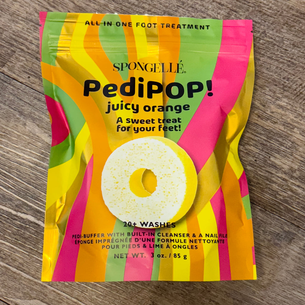 Juicy Orange PediPOP! Pedi Buffer & Nail File by Spongelle - Lyla's: Clothing, Decor & More - Plano Boutique