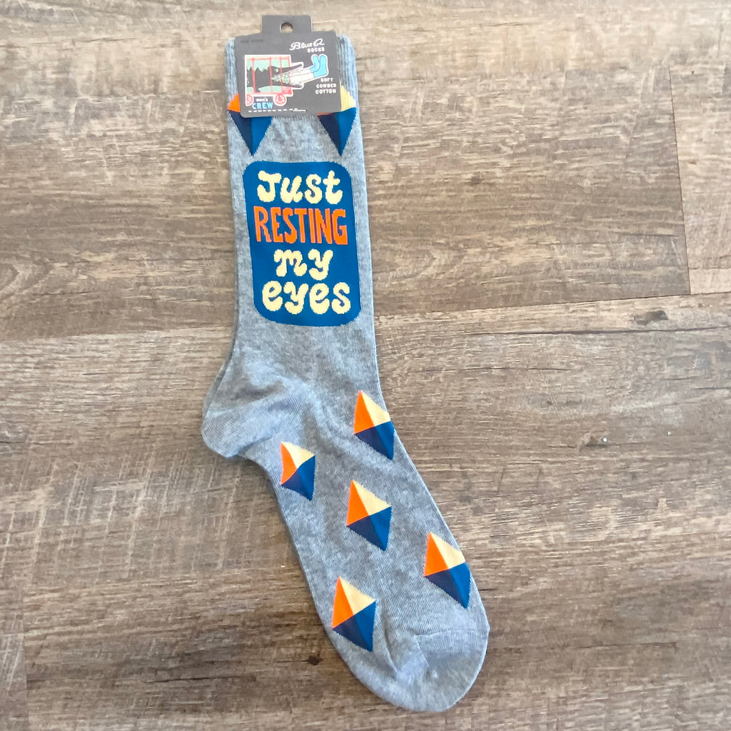 Just Resting My Eyes Mens Socks - Lyla's: Clothing, Decor & More - Plano Boutique