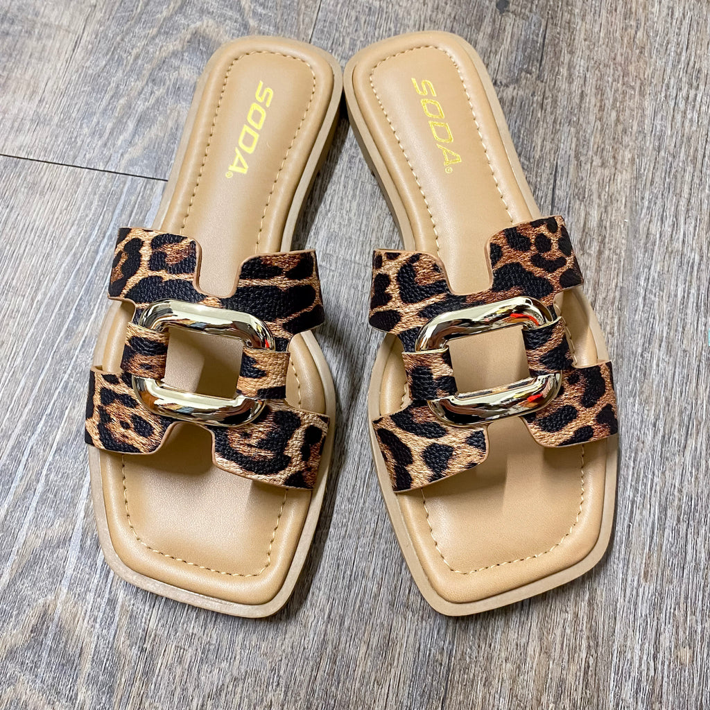 Feng Leopard Buckle Sandals - Lyla's: Clothing, Decor & More - Plano Boutique