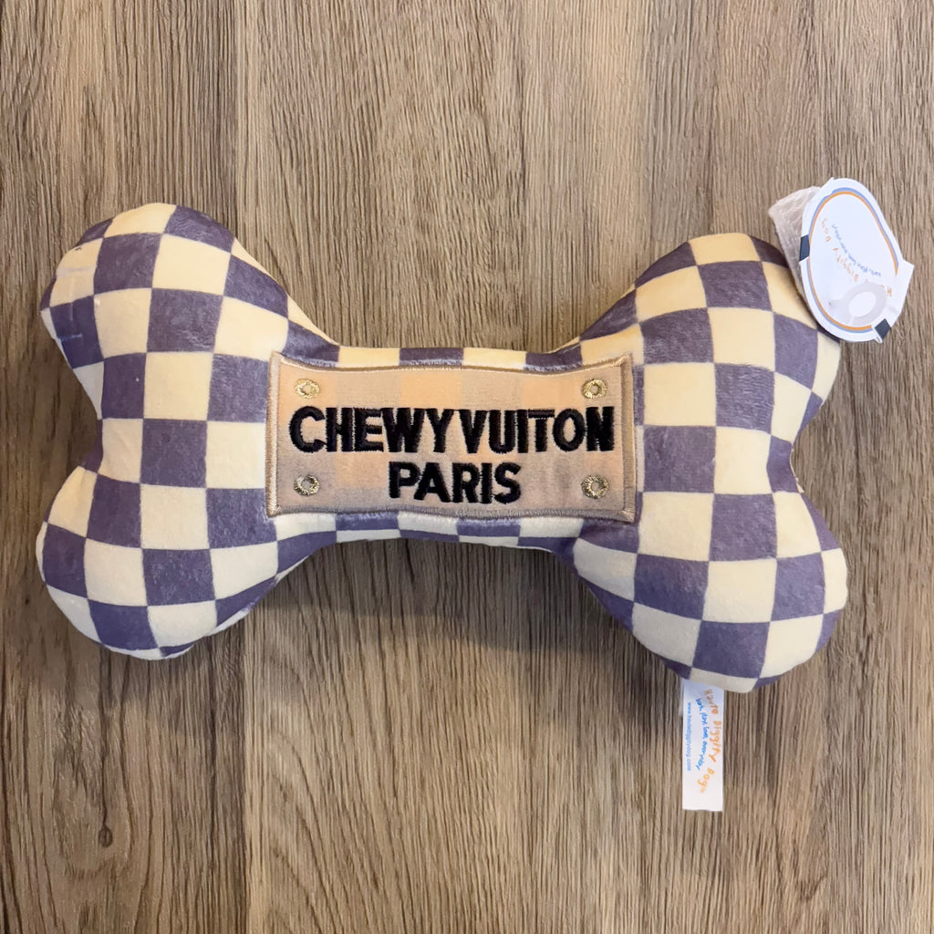 Checker Chewy Vuiton XL Bone Toy - Lyla's: Clothing, Decor & More - Plano Boutique