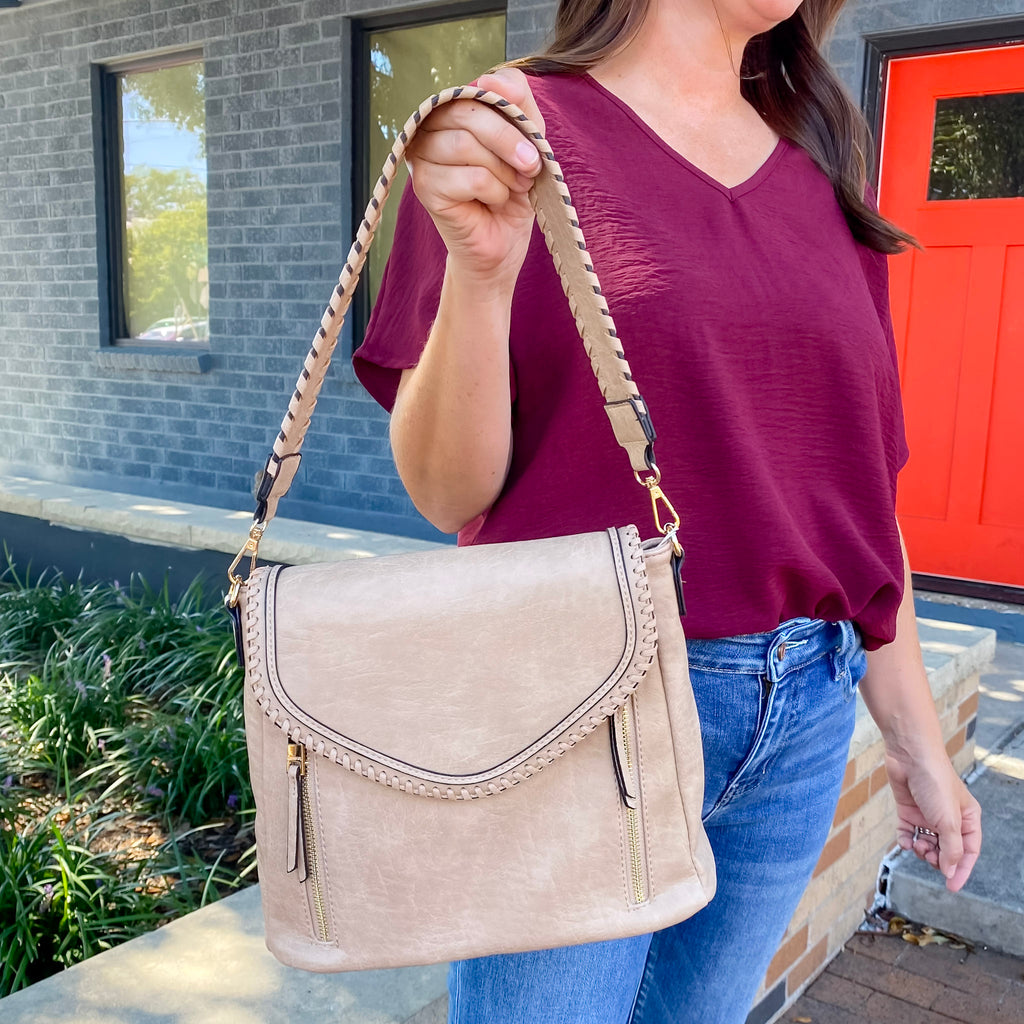 Jen & Co Lorelei Crossbody Handbag - Beige - Lyla's: Clothing, Decor & More - Plano Boutique