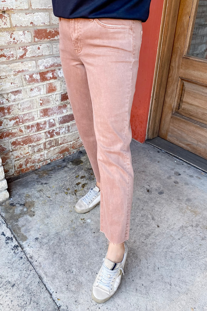 Melissa Leading Mid Rise Straight Crop Denim by Vervet - Lyla's: Clothing, Decor & More - Plano Boutique