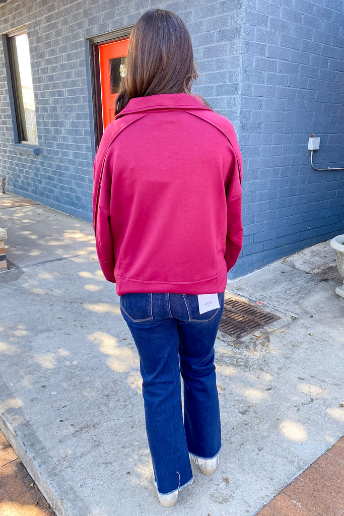 Buttery Soft Merlot Pullover - Lyla's: Clothing, Decor & More - Plano Boutique