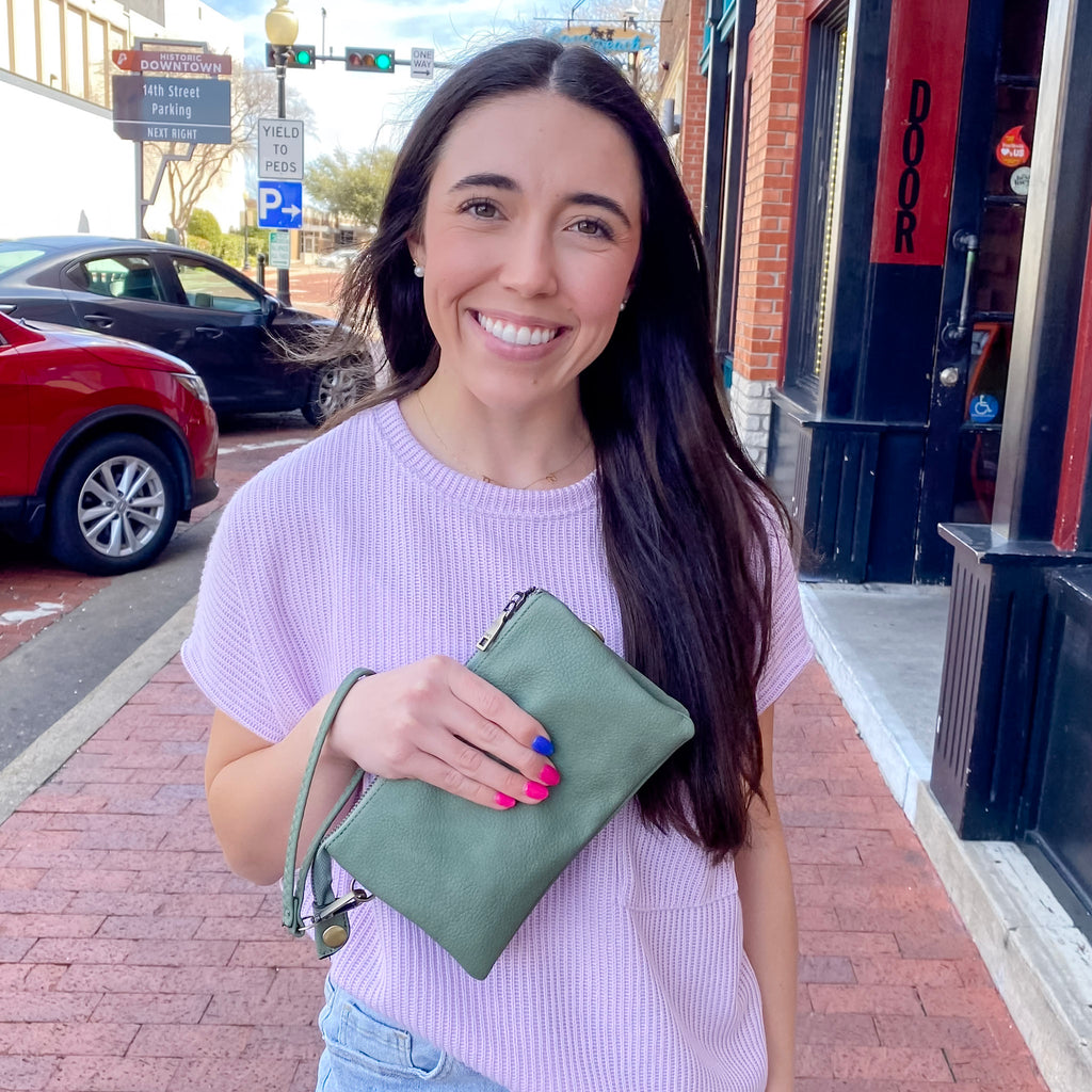 Jen & Co Riley Crossbody Handbag - Army Green - Lyla's: Clothing, Decor & More - Plano Boutique