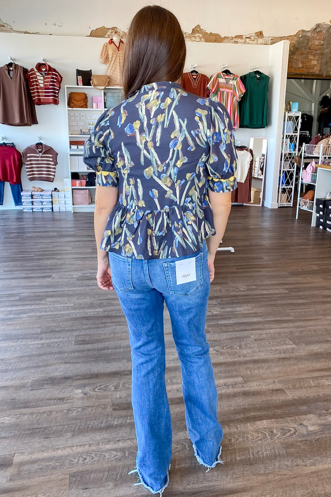 Picking Your Dreams Floral Print Navy Top - Lyla's: Clothing, Decor & More - Plano Boutique