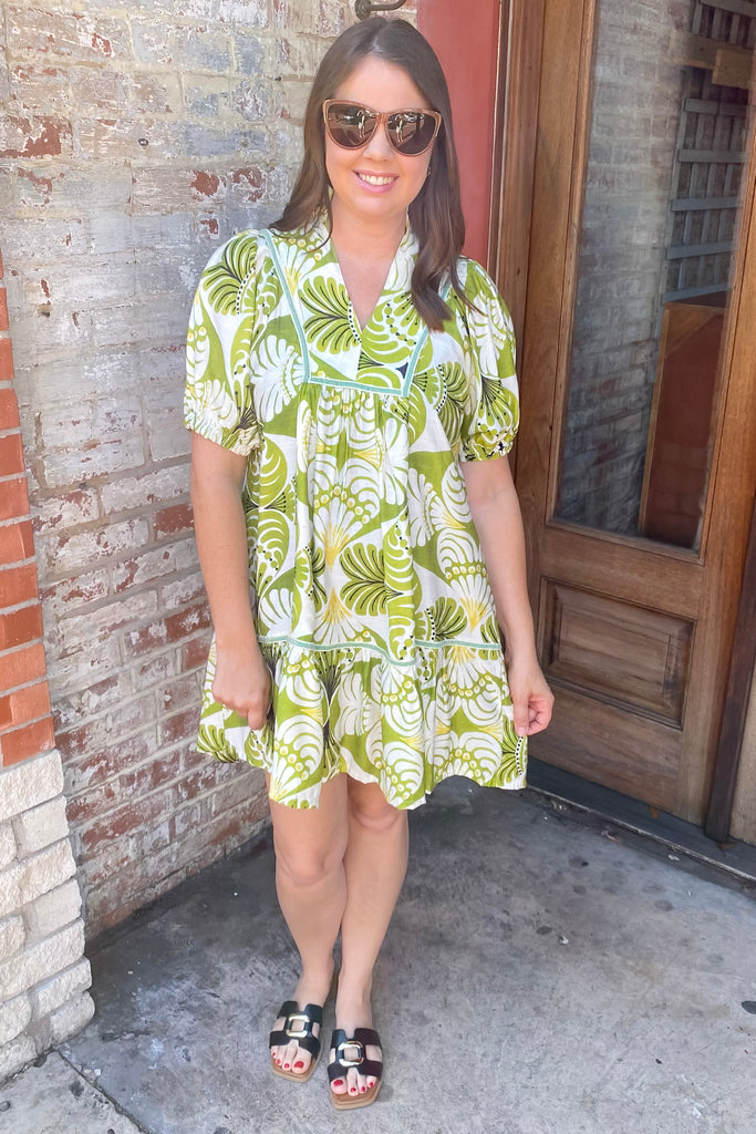 Bring Us Summer Florals Green Print Dress - Lyla's: Clothing, Decor & More - Plano Boutique