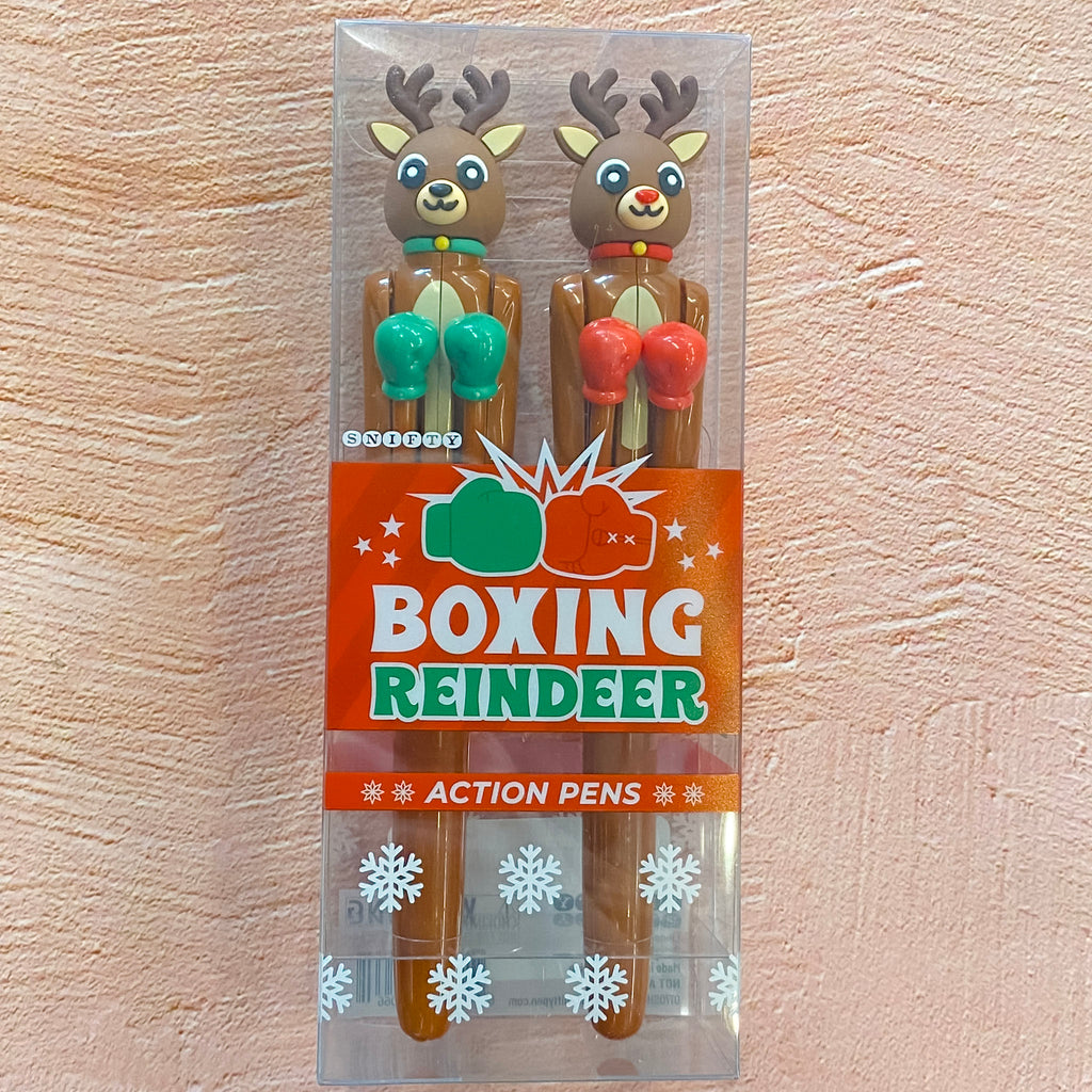 Boxing Reindeer Action Pens - Lyla's: Clothing, Decor & More - Plano Boutique
