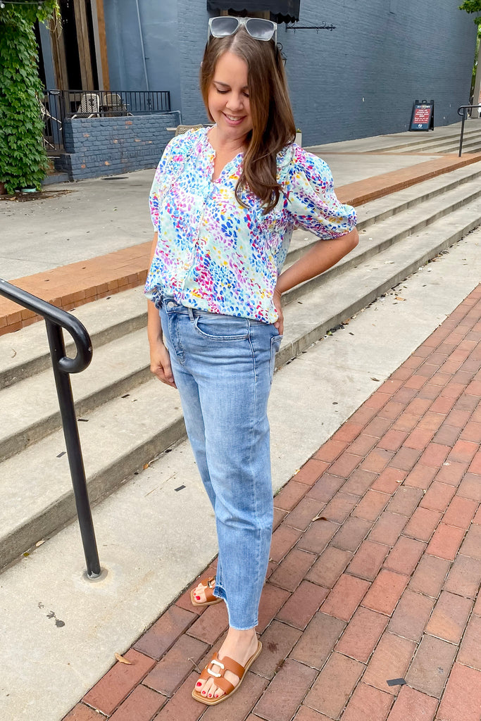 Olivia Mischief Super High Rise Crop Wide Leg Denim By Vervet - Lyla's: Clothing, Decor & More - Plano Boutique