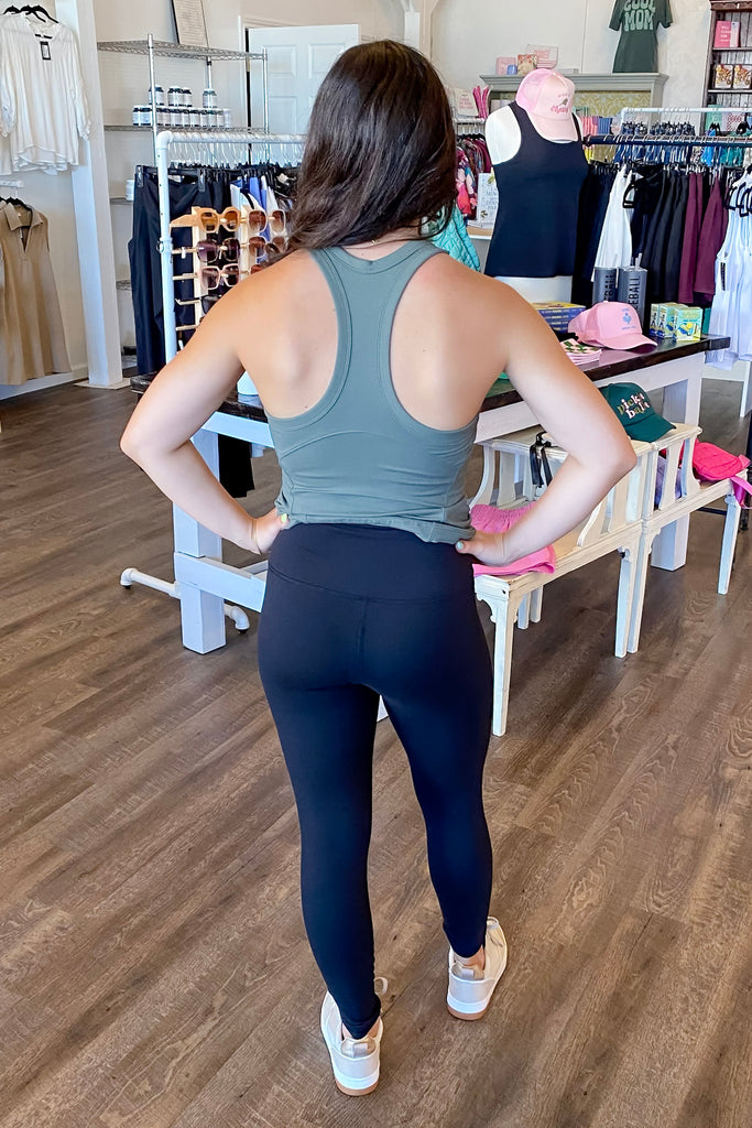 Athleisure Full Length, High-Waist Black Leggings - Lyla's: Clothing, Decor & More - Plano Boutique
