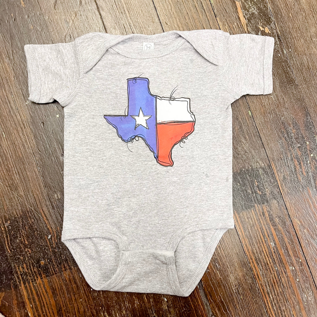 Texas Grey Onesie - Lyla's: Clothing, Decor & More - Plano Boutique