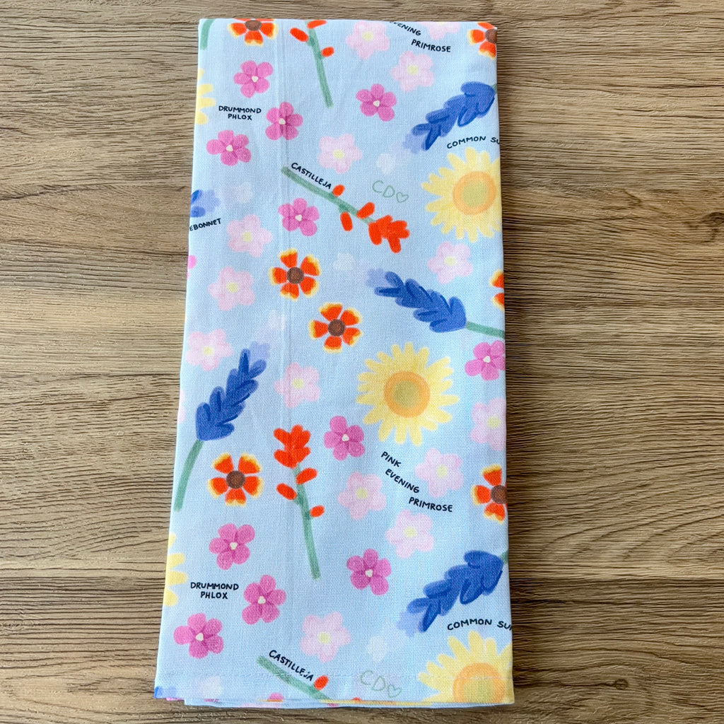 Wildflowers of Texas Tea Towel - Lyla's: Clothing, Decor & More - Plano Boutique