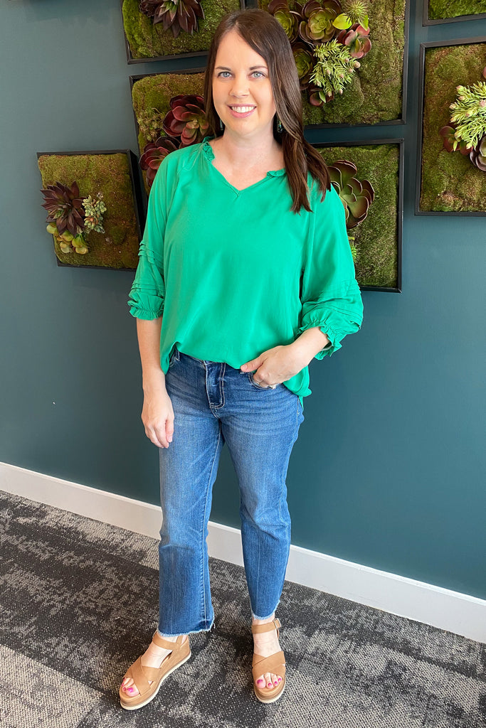 Find a Cute Kelly Green Top - Lyla's: Clothing, Decor & More - Plano Boutique