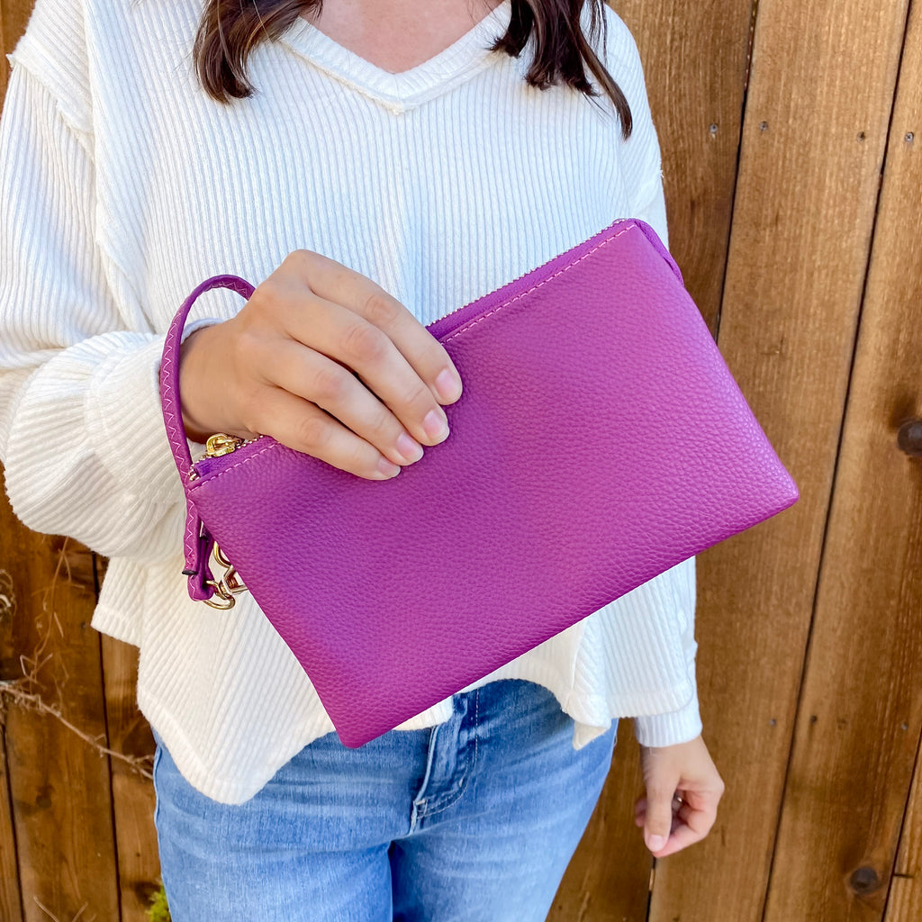 Jen & Co Riley Crossbody Handbag in Purple - Lyla's: Clothing, Decor & More - Plano Boutique