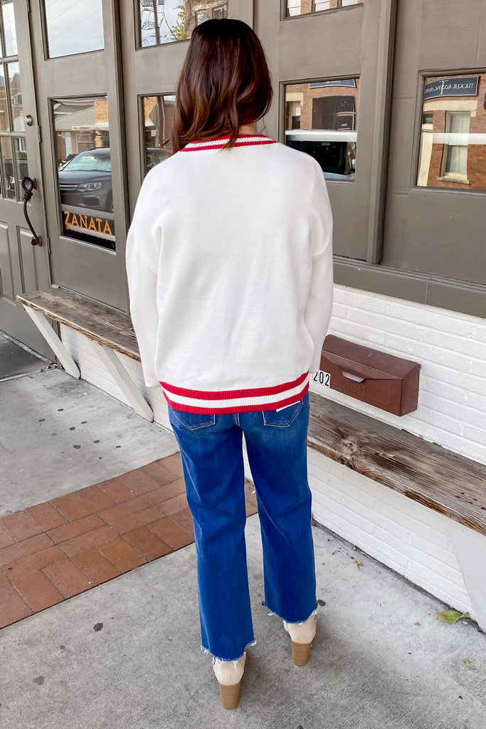 Christmas Ice Skate White Sweater - Lyla's: Clothing, Decor & More - Plano Boutique