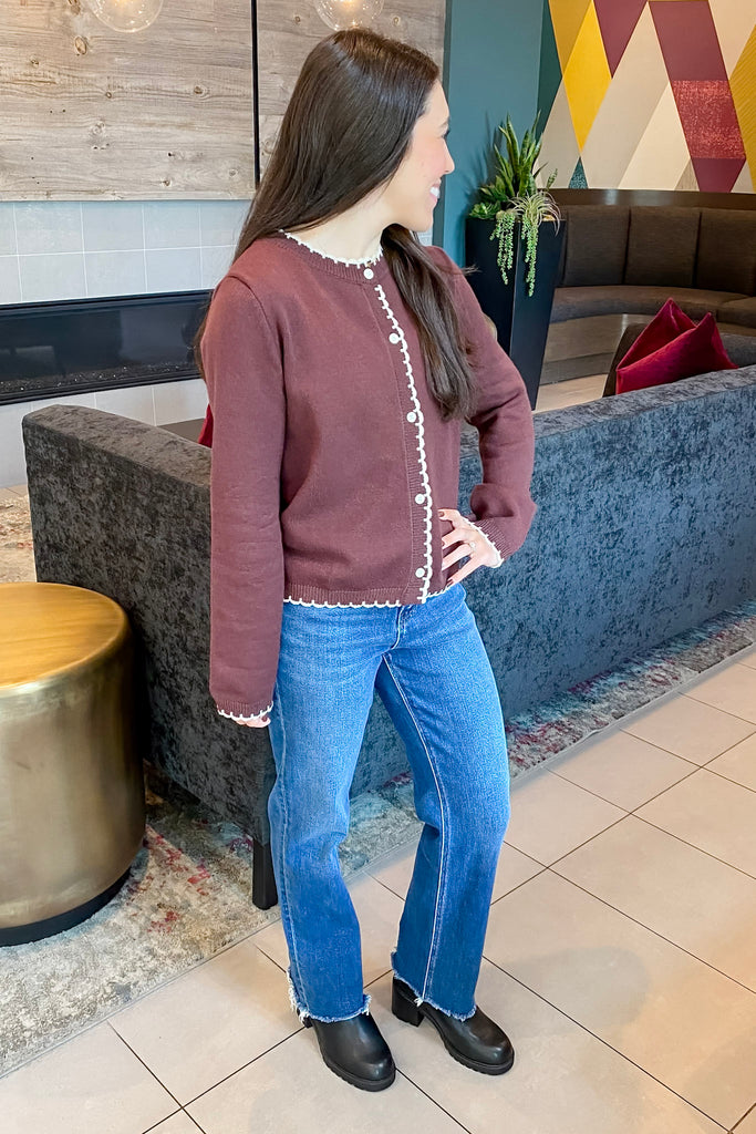 Looks That Serve Brown Cardigan - Lyla's: Clothing, Decor & More - Plano Boutique