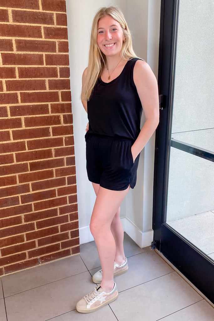 Athleisure Viscose Tulip Black Shorts - Lyla's: Clothing, Decor & More - Plano Boutique