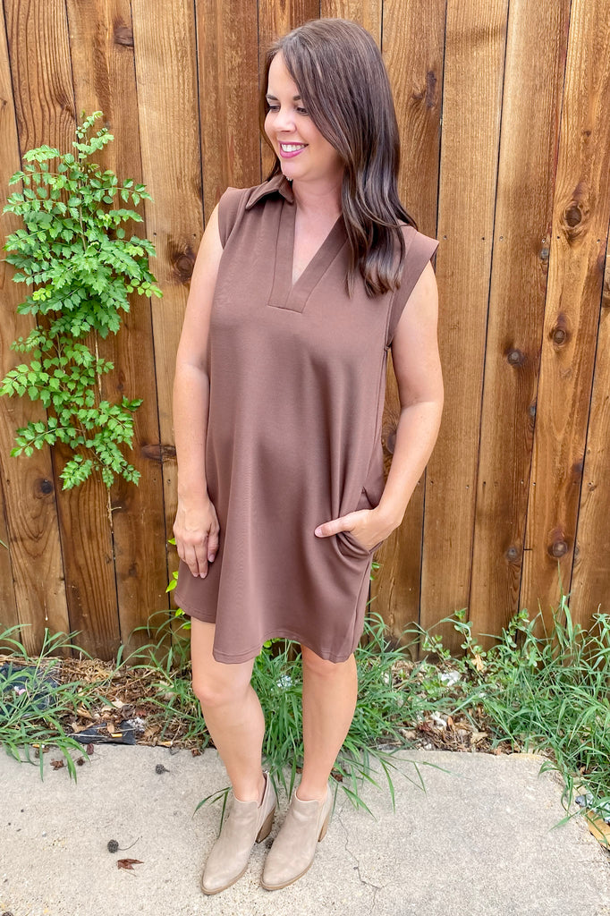 Spicy and Cute Espresso Dress - Lyla's: Clothing, Decor & More - Plano Boutique