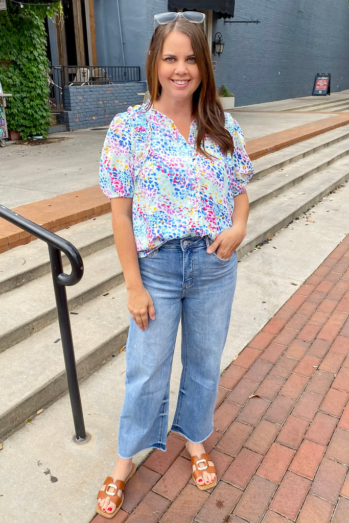 Olivia Mischief Super High Rise Crop Wide Leg Denim By Vervet - Lyla's: Clothing, Decor & More - Plano Boutique