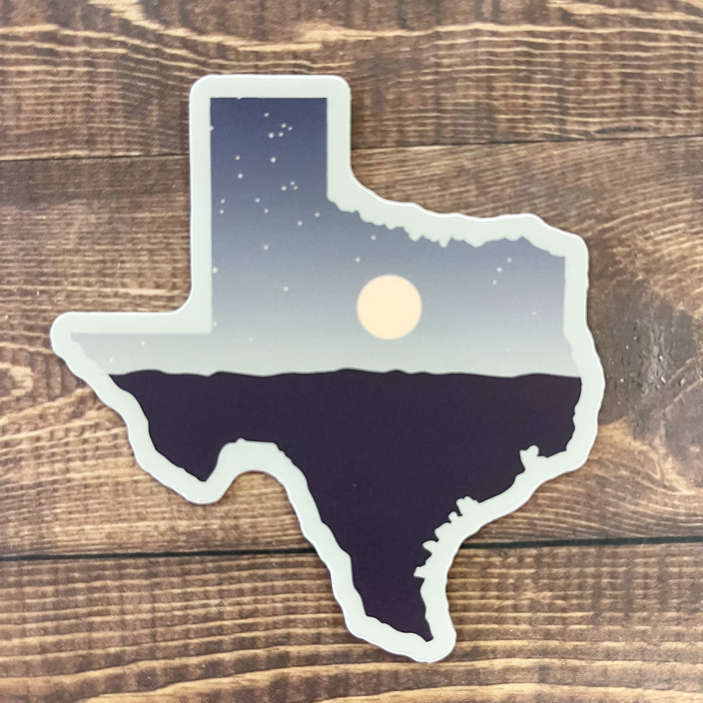Texas Nighttime Vista Sticker - Lyla's: Clothing, Decor & More - Plano Boutique