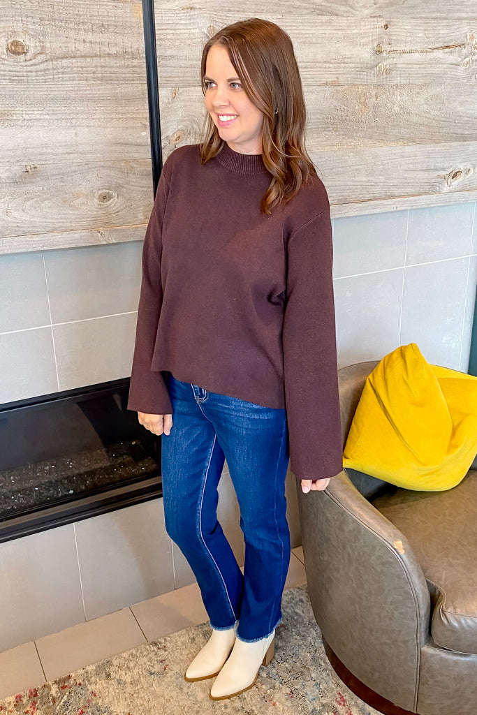 Espresso Feels Chocolate Sweater - Lyla's: Clothing, Decor & More - Plano Boutique