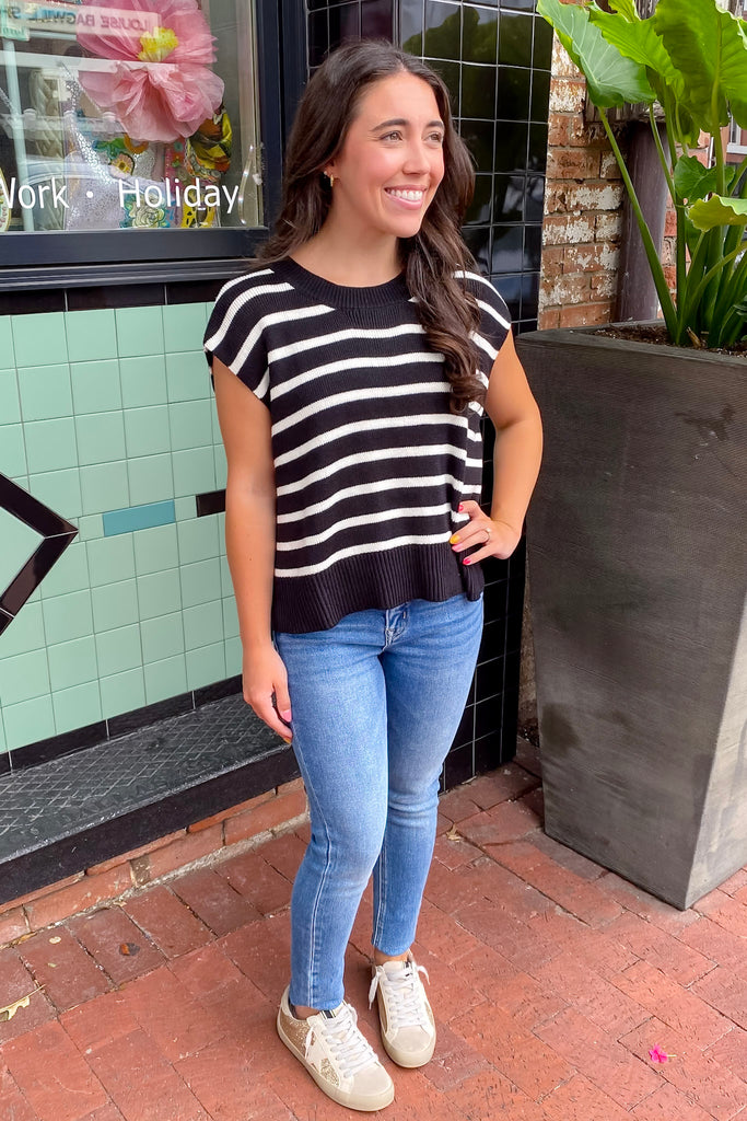 Life With Stripes Black Striped Top - Lyla's: Clothing, Decor & More - Plano Boutique