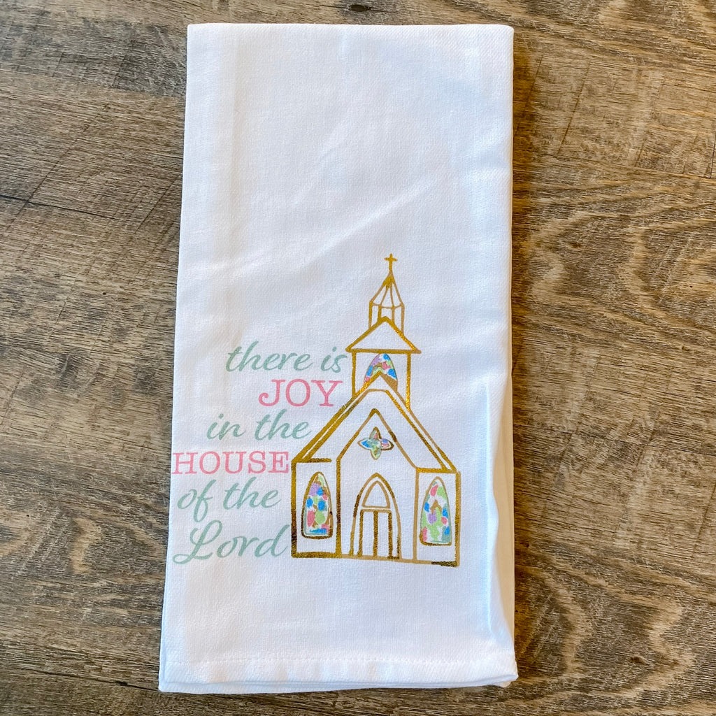 There Is Joy In The House of the Lord Hand Towel - Lyla's: Clothing, Decor & More - Plano Boutique