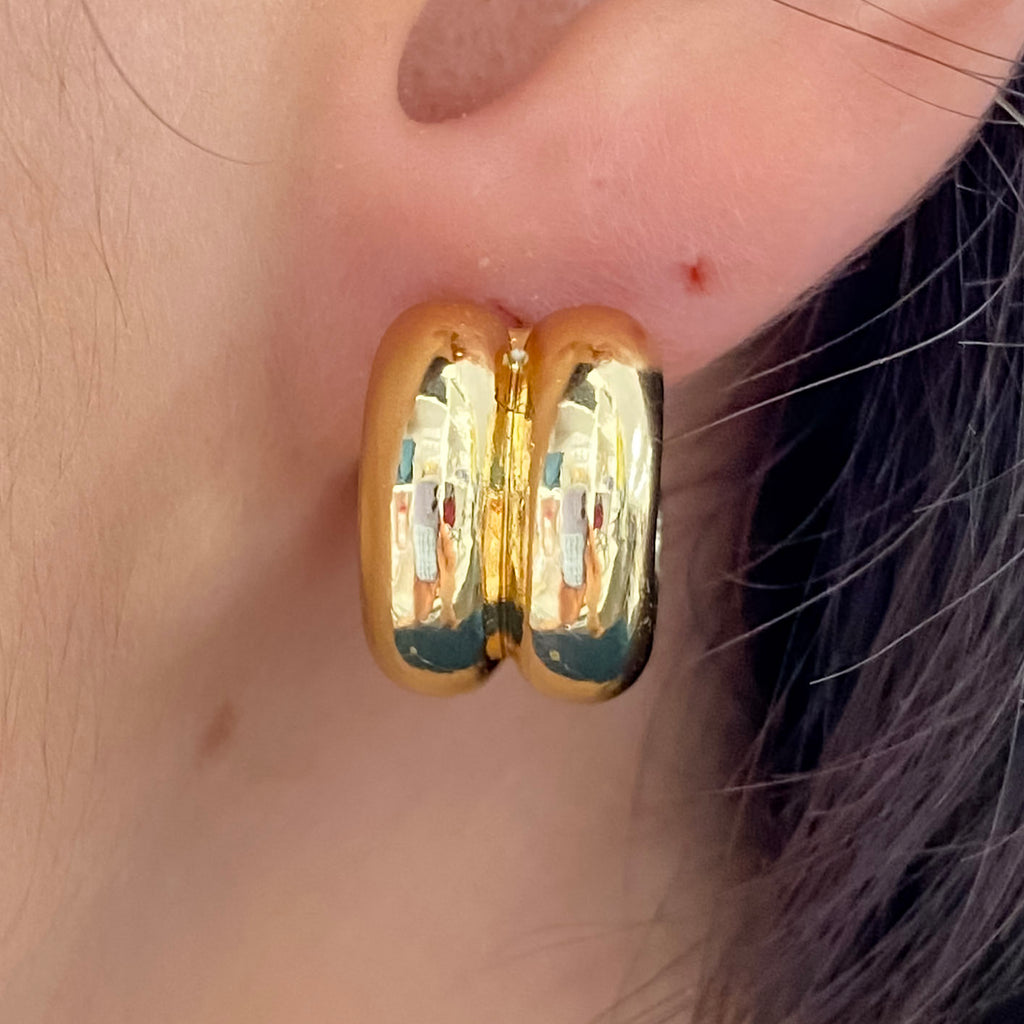 Small Double Row Gold Hoops - Lyla's: Clothing, Decor & More - Plano Boutique
